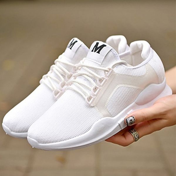 

foreign trade women's shoes 2020 spring and autumn new white shoes soft bottom sneakers lace-up student running trendy, Black