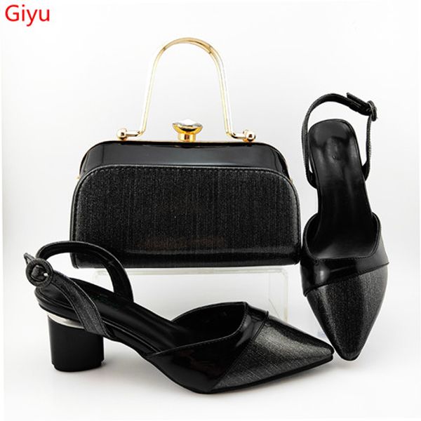 

doershow italian matching shoe and bag set italian shoes with matching bags wedding shoes and baghyg1-23, Black