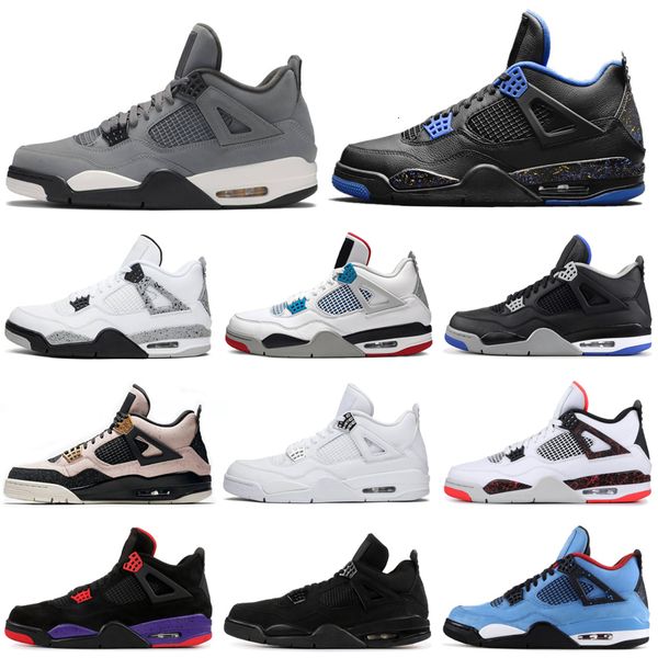 

2020 4s basketball shoes 4 bred singles day black cat neon wings cool grey tattoo what the mens trainers sports sneakers 7-13