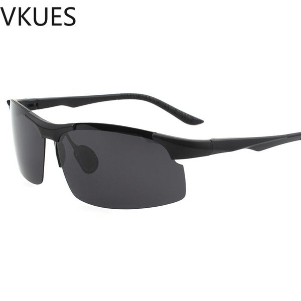 

vkues men's polarized sunglasses anti glare driving glasses soft nose-pads tough frame male shades outdoor sports goggles uv400, White;black