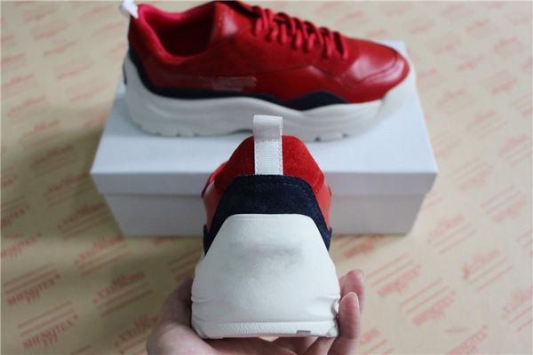

new high-end men's wear designer shoes designer casual fashion shoes luxury leather red and black leisure ace shoes size 35-46 for men