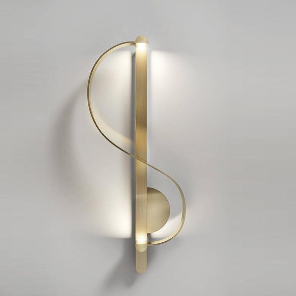 

nordic postmodern simple living room atmospheric bedside study corridor l fashion designer full copper wall lamp