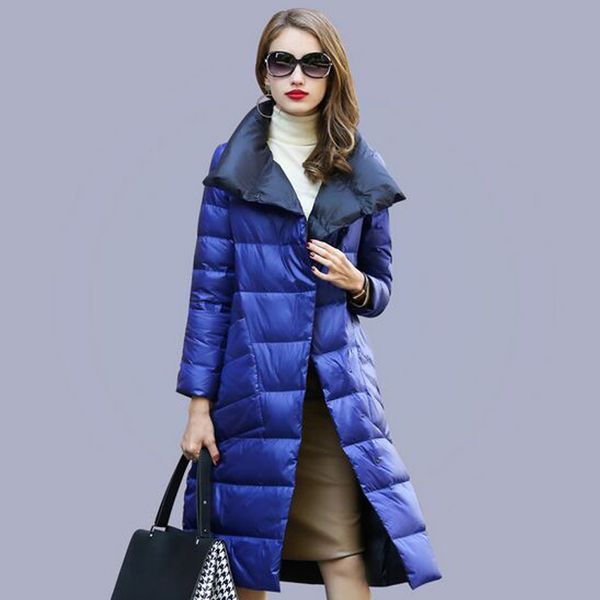 

new fashion winter jacket women white duck down jacket thick warm coat overcoat winter coat women long parkas, Black