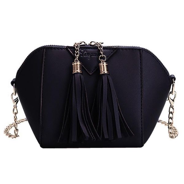

женщины кисточкой сумки на ремне дамы мягкая кожа молния один crossbody сумка путешествия цепи монета телефон кошелек sac a main femme 2020