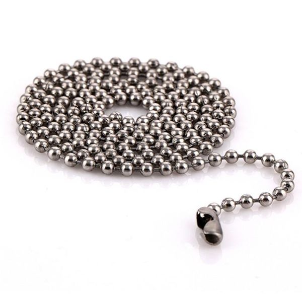 

316l stainless steel chains jewelry findings components new fashion 2.4mm beads chains for necklaces, Silver