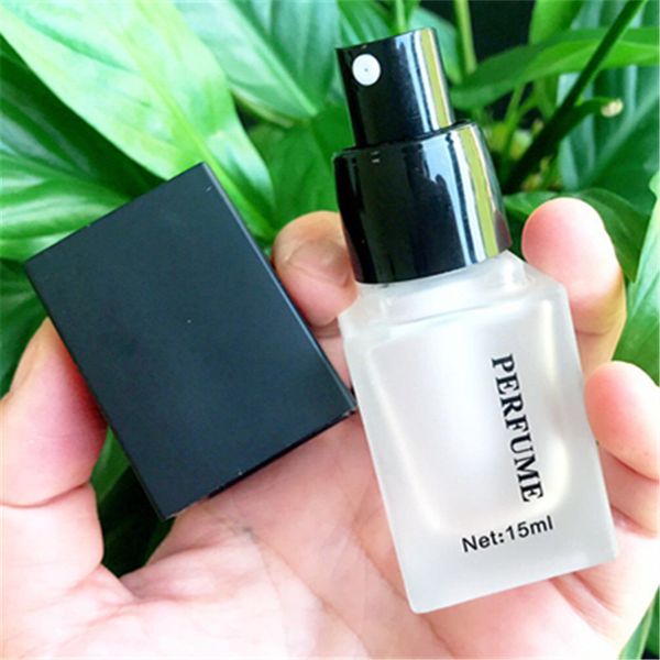 

15ml frosted glass perfume bottles empty spray atomizer refillable bottle scent case for travel