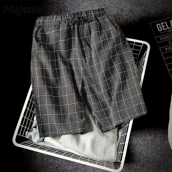 

плед мужчины вскользь шорты хлопок мода корейский стиль mens тонкий короткие летние мужские дышащий модный эластичный пояс сыпучие карманы, White;black