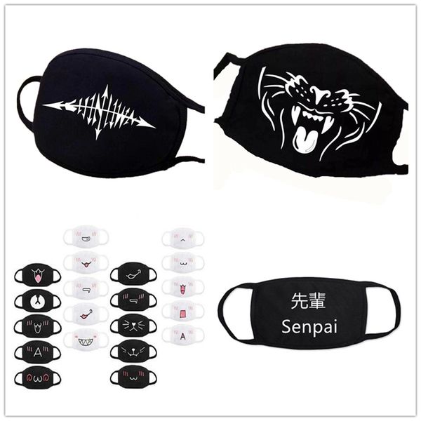 

cotton mask black white party anime cute bear mask fun fancy dress lower half face mouth muffle mask reusable in stock