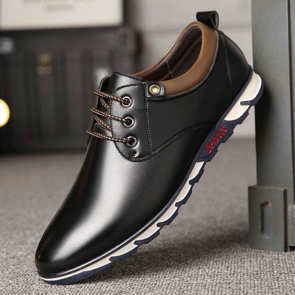 

2019 new classic comfortable men casual loafers leather shoes men flats moccasins sneakers shoes yc-14, Black