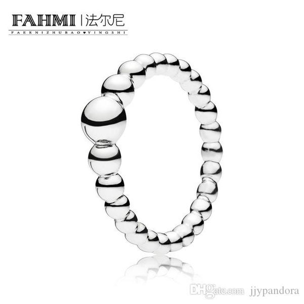 

fahmi 100% 925 sterling silver new 1:1 197536 string of beads ring fashion women elegant gift jewelry factory direct, Slivery;golden