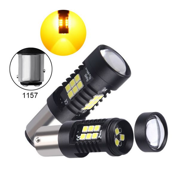 

2 pcs drl waterproof super bright fog lamp auto tail 12v 21w 1156 1157 car led signal bulb turn signal reversing brake light