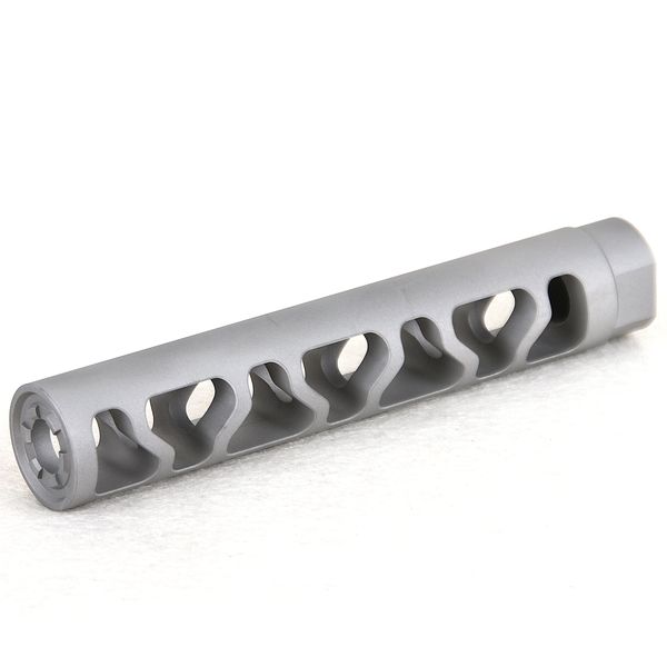 

5.5 inch length 9mm 1/2x36tpi muzzle brake bead blast stainless steel muzzle device