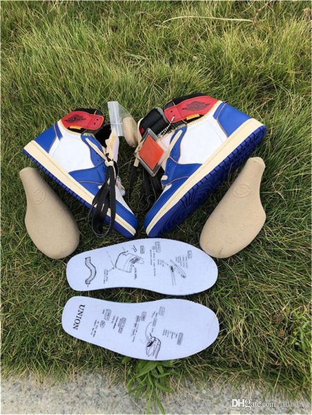 

authentic union x 1 high og nrg los angeles black toe la varsity red white 1s basketball shoes mens sneakers bv1300-106 with box