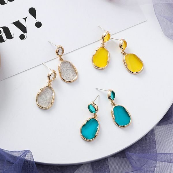 

selling acrylic dangle earrings new geometric earrings for women korean jewelry women fashion earring dropship gifts girls, Silver