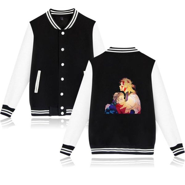 

demon slayer men's new print sports baseball jacket kimetsu no yaiba 2020 men's fashion jacket trend, Black;brown