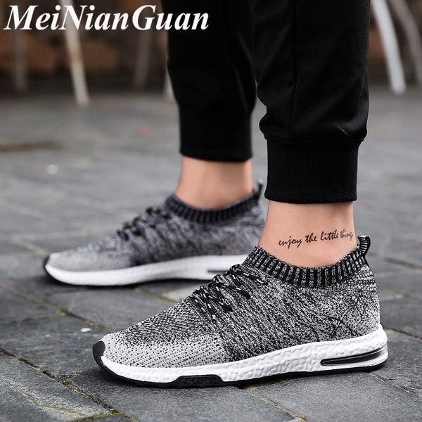 

plus size men's shoes low slip on male sneakers gray platform running shoes men light soft sport shoe male mesh tennis shoe b8