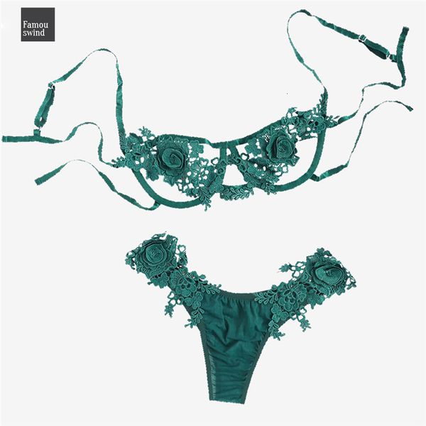 

зеленый цветочный harness аппликация кружева сексуальное женское белье установить женщины intimates 2019 проложенная черный косточках нижнее, Red;black