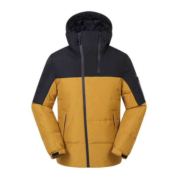 

winter duck down jacket men outwear thick warm snow parka mens hooded windbreaker overcoat new fashion outdoor down jackets, Black