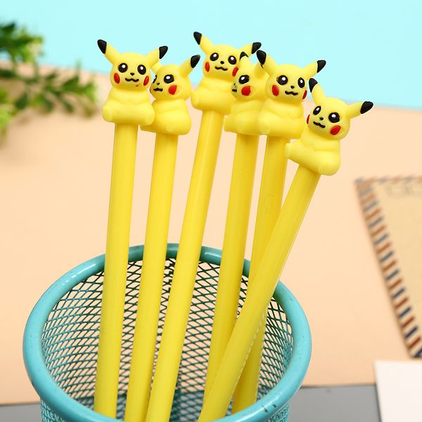 

Cute Cartoon Pika Chu Neutral Pen Simple Black Gel Signature Pen Stationery.Back to School Novel Gift WJ071