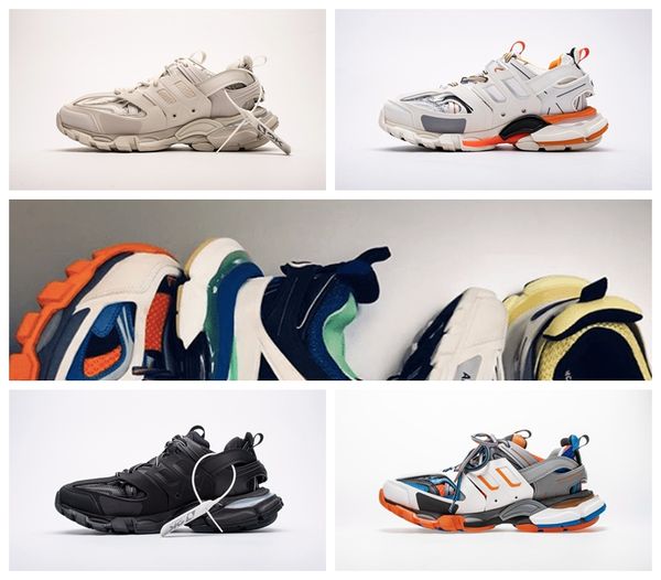 

tripler 3.0 tess s paris track men gomma maille black for women triple s clunky sneakers casual shoes authentic designer shoe 36-45