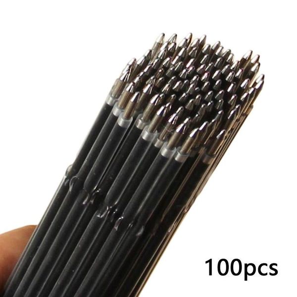 

100pcs ballpoint pen replacement core new pen refill handle sign black ink ballpoint replacement school stationery, Black;red