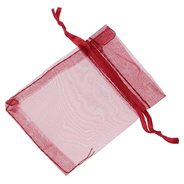 

100 organza bags wedding favour bags candy pouches(wine red