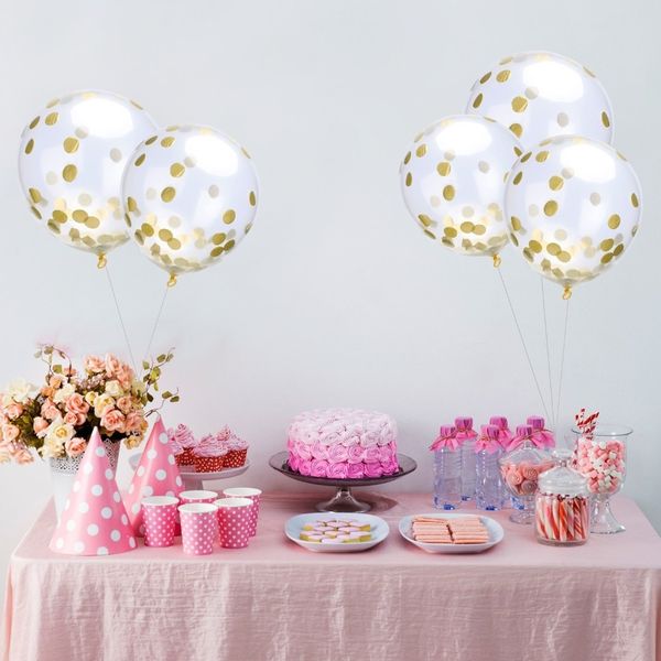 

gold foil confetti transparent balloons gold foil confetti latex balloon party wedding birthday balloons baby shower decoration other event