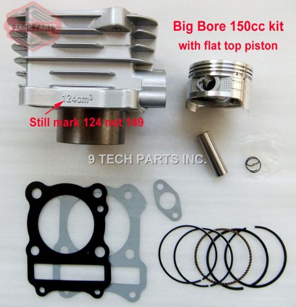 

big изношенного ствола поршня цилиндра kit 150cc 62мм для двигателей gs125 gn125 en125 gz125 dr125 tu125 157fmi k157fmi