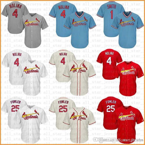 

St. Louis Baseball Jersey Cardinals 1 Ozzie 4 Yadier Smith Molina 25 Dexter Fowler 46 Jersey Cool base