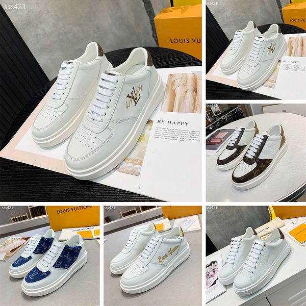 

selling 2020 color matching shoes for women men classic leather sneakers red black thick-soled flat fashion sneakers size 39-45