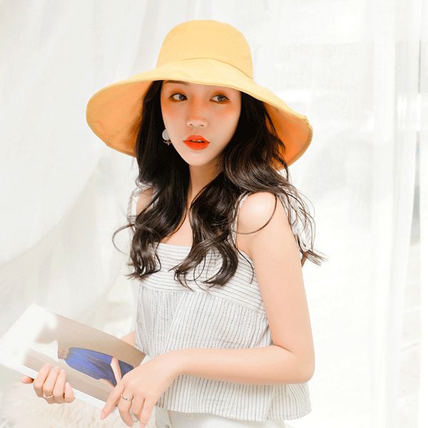 

1pc women folding sun hat 2019 the latest style wide-brimmed hat beach fashion summer anti-uv ladies sun, Blue;gray