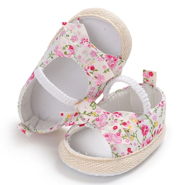

summer baby girls sandal cute kids canvas shoes lace floral bow flat with heel slip on sweet casual shoes outfit 3-18m, Black;red