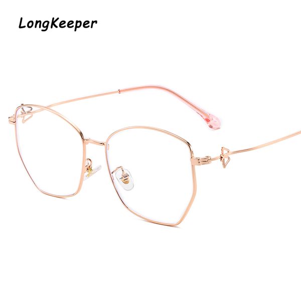 

2020 women glasses frame men anti blue light eyeglasses frame vintage polygon clear lens glasses optical spectacle, White;black