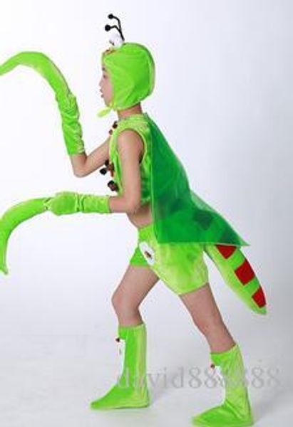 

2018. новые дети стиль косплей mantis насекомое животных выполнять блестки одежду девочек и мальчика танец сиамские одежды долго стиль, Black
