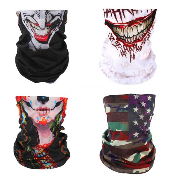 

insect protective head skull scarf multicolor digital printing outdoor running magic head scraf seamless breathable riding face er#516, Blue;black