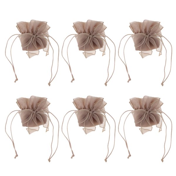 

6pcs organza bowknot drawstring jewelry pouch candy bag gift bag