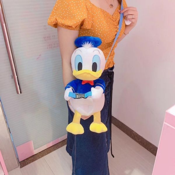 

duck trolley bag cartoon plush doll bag doll messenger practical out storage