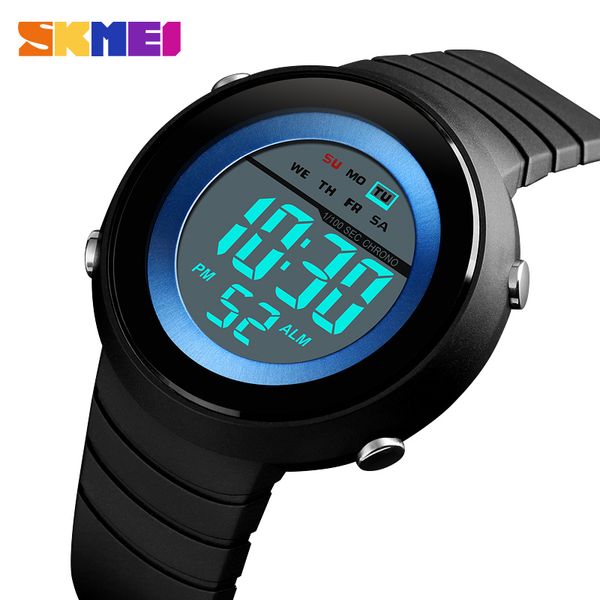 

skmei fashion sport watch men digital watch week display alarm clock 5bar waterproof watches men relogio digital 1497, Slivery;brown