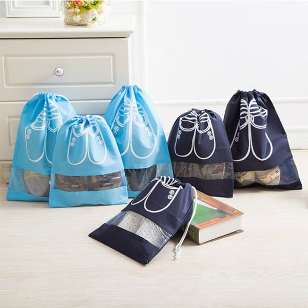 

2pcs/set travel drawstring draw bag luggage woman shoes underwear sock storage organizer protect storage pack board accessories