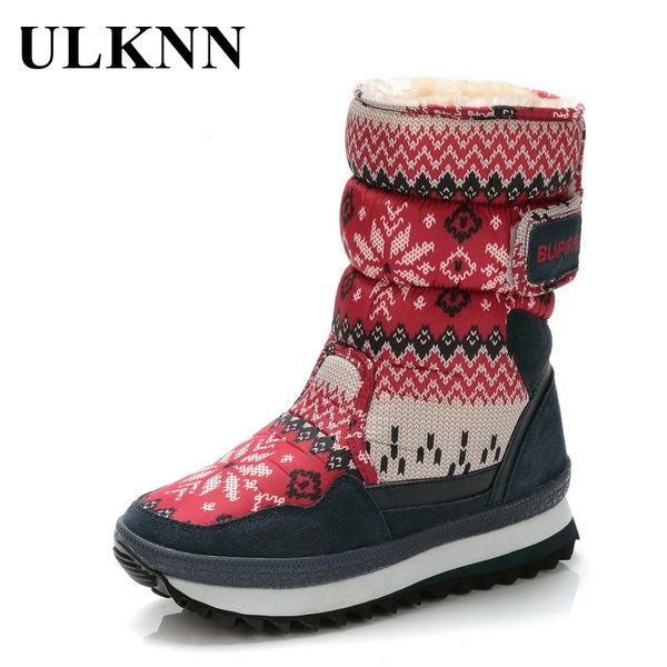 

ulknn girl' winter snow boots keep warm child cotton shoes outdoor fashion sneakers buty snowflake ankle soft bottom baby kids, Black;grey