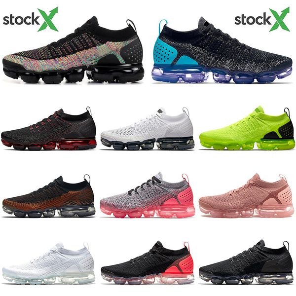 

with socks athletic fly 2.0 running shoes knit mesh breathable punch black multicolor chrome designer sneakers trainers us5.5-11