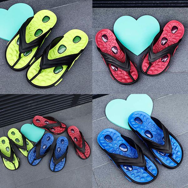 

designer sandals casual men slippers summer outdoor leisure beach slippers trend lightweight air cushion massage flip flops size 40-45, Black