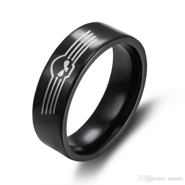 

2019 european and american personality 316 stainless steel ring, motorcycle, external thread stainless steel ring, black harley locomotive r, Golden;silver