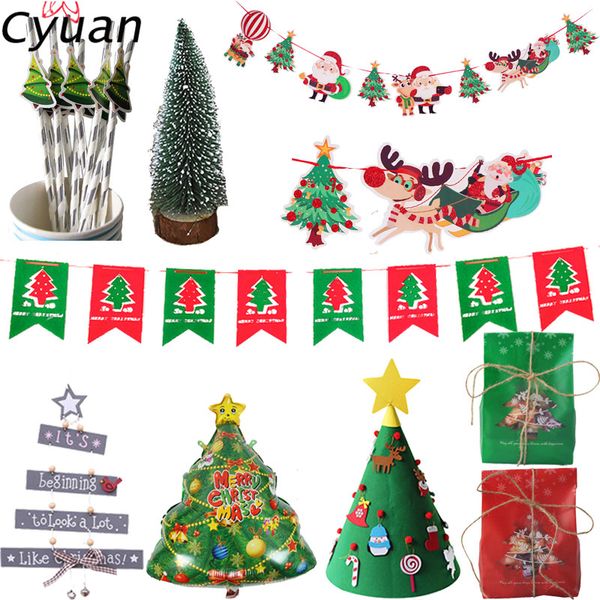 

cyuan christmas tree decoration wooden christmas tree ornaments xmas party kids gifts felt xmas toys new year 2019 navidad