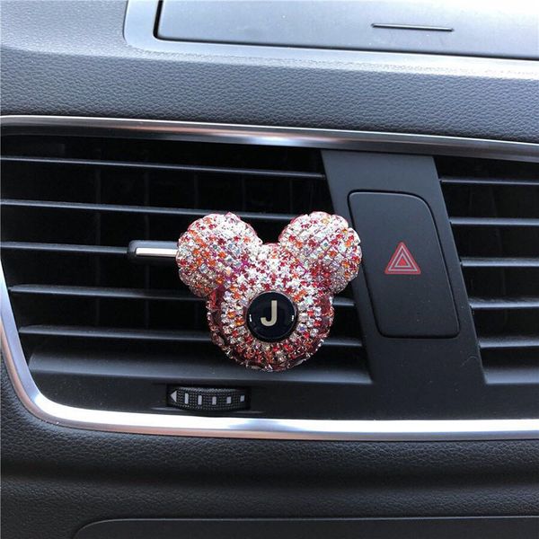 

red bling car perfume diamond air conditioner outlet clip interior decoration car air freshener perfumes auto fragrance