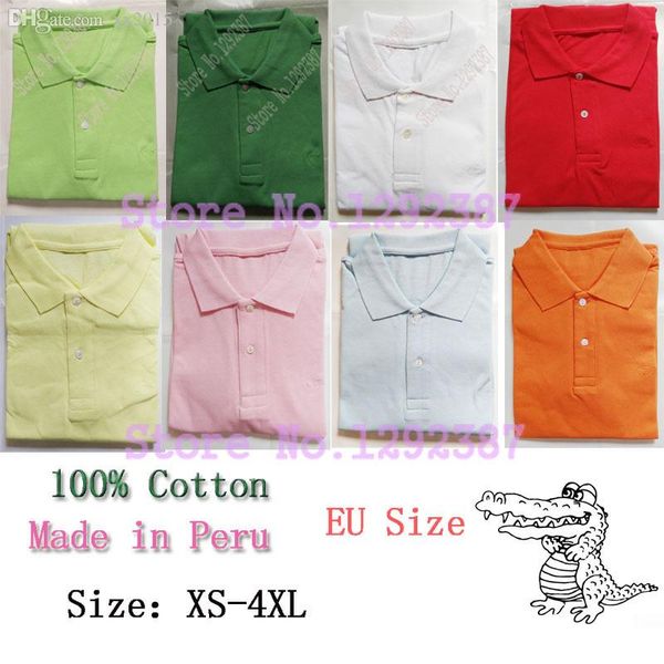 

оптово-сделано в перу гавиалы camisas жакаре 100% хлопка пике men casual classic сек вскользь сетки плюс размер xxxl 4xl fashion вершины, White;black