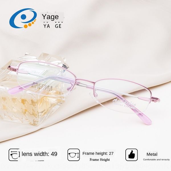 

jagger c811 women's half frame metal frame personalized memory titanium alloy batch glasses glasses, Silver