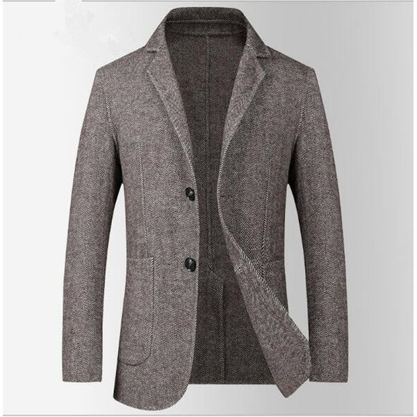 

new arrival brand clothing jacket suit jacket men wool blazer fashion male suits casual winter blazers men, White;black
