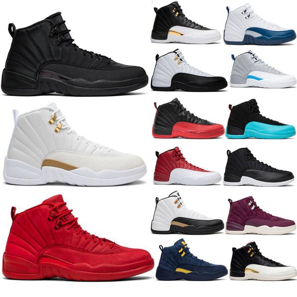 

2019 12s winterized wntr gym red michigan mens basketball shoes the master flu game fiba bumblebee size 7-13 with