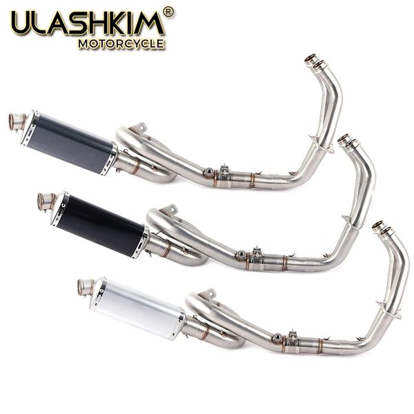 

mt07 fz07 motorcycle exhaust contact pipe muffler full system slip-on for yamaha fz-07 mt-07 2014-2017 xsr700 2016-2017 slip-on